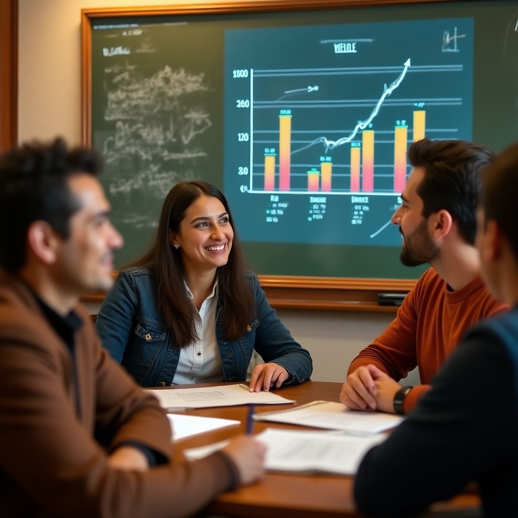 Fundador y equipo inicial enseñando finanzas personales